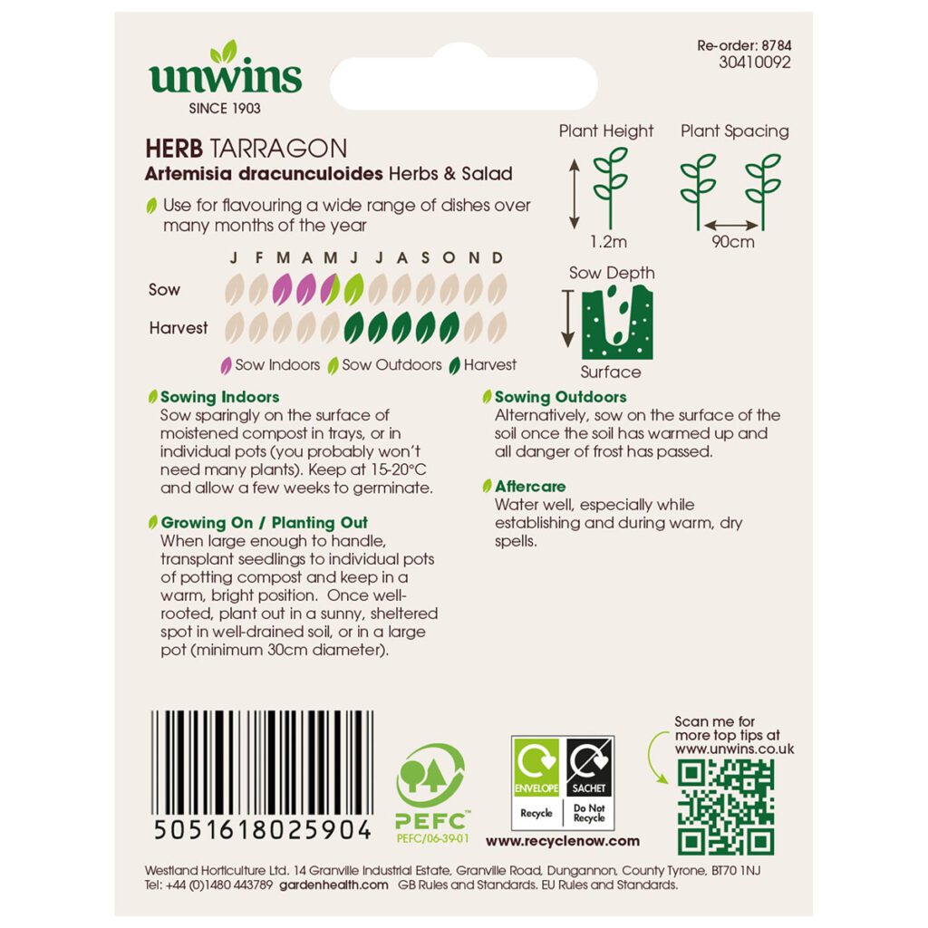 Unwins Tarragon Seeds 5051618025904 2